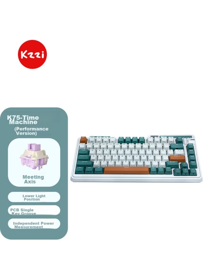 Kzzi K75 Performance Edition Mechanical Keyboard, Wired And Wireless 2.4g Three-mode, Gasket Structure, Full Anti-ghosting, 75-key Layout, Pbt Keycaps, Rgb Backlight, Time Machine Edition, Encounter Switch - Image 3