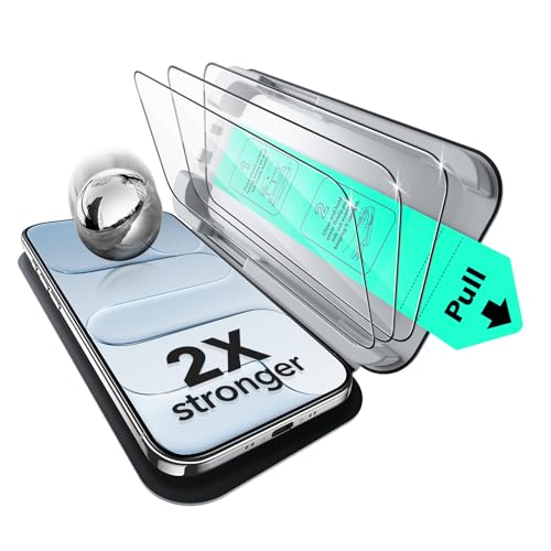 ESR 3 Pack for iPhone Air Tempered Glass Screen Protectors, High Clarity for iPhone 17 Air, 9H Hardness Scratch Resistant, Full Coverage, Military-Grade, Screen Guard with Ultra Fit Tray - Image 1