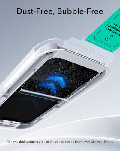 ESR 3 Pack for iPhone Air Tempered Glass Screen Protectors, High Clarity for iPhone 17 Air, 9H Hardness Scratch Resistant, Full Coverage, Military-Grade, Screen Guard with Ultra Fit Tray - Image 4
