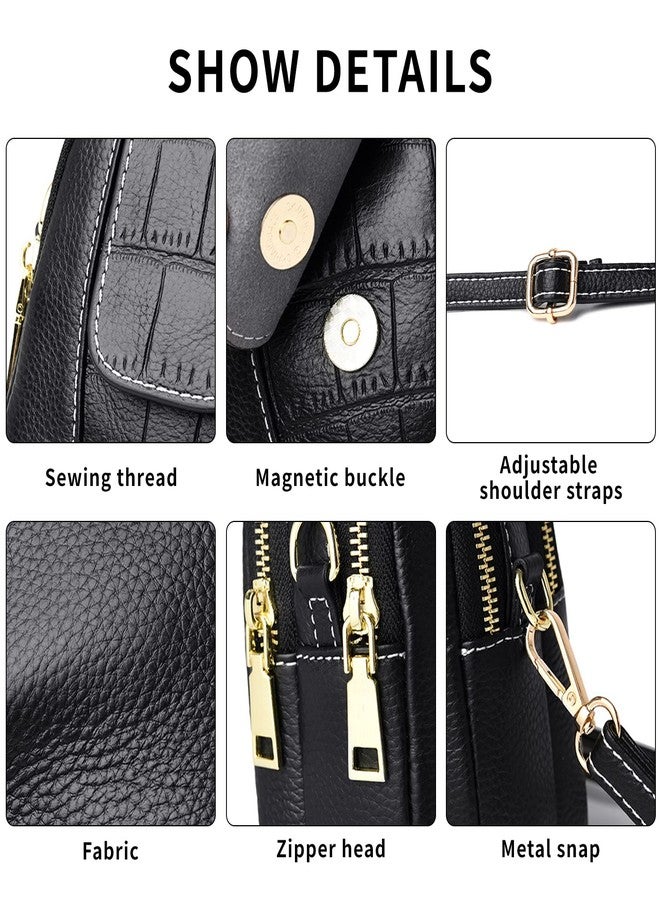 WITERY Small Crossboby Bag for Women Zip PU Leather Cross Body Bag Phone Purse Lightweight Shoulder Purse and Handbags Ladies Mini Travel Cell Phone Wallet Pouch with Adjustable Strap - Image 5