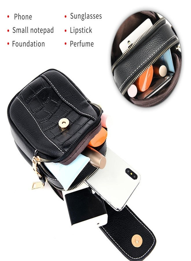 WITERY Small Crossboby Bag for Women Zip PU Leather Cross Body Bag Phone Purse Lightweight Shoulder Purse and Handbags Ladies Mini Travel Cell Phone Wallet Pouch with Adjustable Strap - Image 4