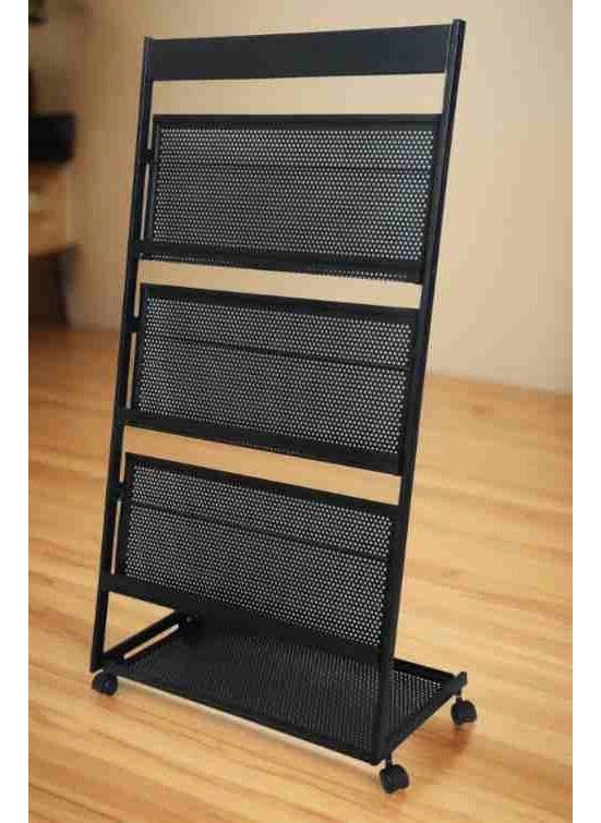 JAISH ADVERTISING JAISH ADVERTISING 4 Tier Floor Standing Magazine Holder Newspaper Stand Storage Rack for Home Office Book Shelf for School Library Storage Organizer  - Image 4