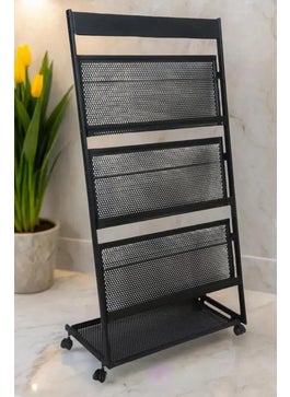 JAISH ADVERTISING JAISH ADVERTISING 4 Tier Floor Standing Magazine Holder Newspaper Stand Storage Rack for Home Office Book Shelf for School Library Storage Organizer  - Image 3