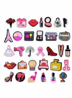 Excefore Shoe Decoration Charms, 32PCS Random PVC Different Shoe Charms for Shoe Decoration and Wristband Trendy   Shoe Decoration Charms for Teens Women Men Party Favors Birthday Gifts  - Image 1
