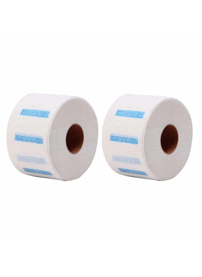 ericotry 2Rolls Disposable Barber Neck Strips Hairdressing Stretchy Neck Paper Wrap Barber Accessories for Salon Barber Shop Hair Cutting Styling (White)  - Image 1