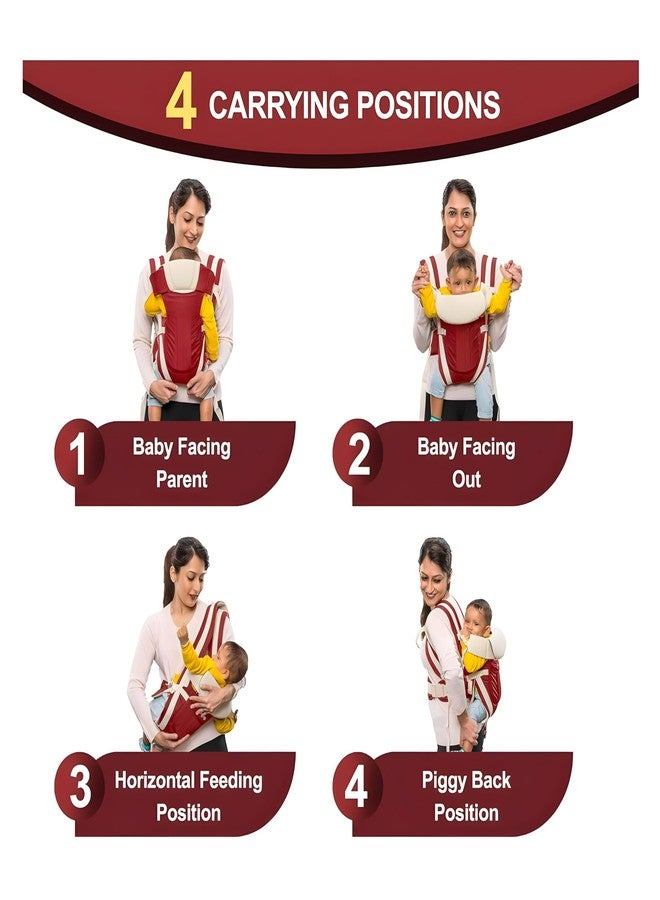 Laee cute Baby Carrier 4 in 1/Carry Bag/Cuddler Kids Facing in and Out Position Baby Carrier (Orange) - Image 4
