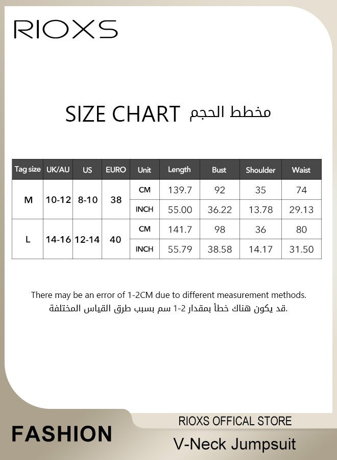 بذلة نسائية بدون أكمام ورقبة على شكل V، بذلة صيفية غير رسمية بخصر عالٍ وحزام وساقين واسعتين وطويلة للسيدات، بذلة مريحة وواسعة مع حزام خصر، بذلة أنيقة من قطعة واحدة مع جيوب، ملابس رسمية أنيقة لحفلات الزفاف وحفلات الكوكتيل والمناسبات المكتبية والعشاء الرسمي أو المواعيد الغرامية، لون مشمشي