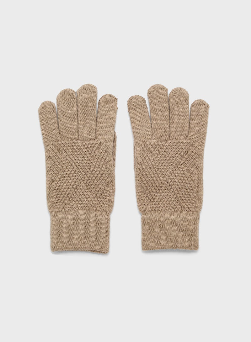 ELLA Knitted  Patterned Winter Glove  - Image 1
