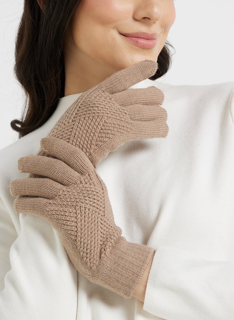 ELLA Knitted  Patterned Winter Glove  - Image 4