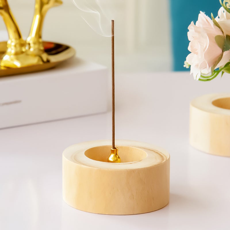 Simple Round Incense Burner Incense Stick Holder Home Censer - Image 1
