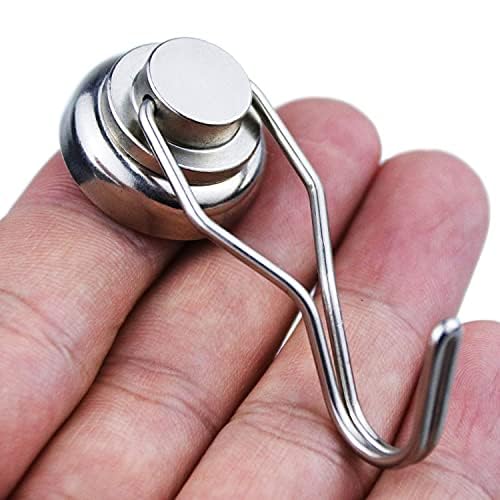 GUDDIES Swivel Swing Magnetic Hooks 60 LBS Magnetic Hooks Heavy Duty for Cruise Cabins Strong Neodymium Magnetic Swivel Hooks for Hanging Refrigerator and Other Magnetic SurfacePack of 10 - Image 2