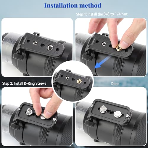 Leftfoto Lens Plate for Nikon Nikkor Z 180-600mm F5.6-6.3 VR Lens, Lens Replacement Foot Mount-Arca Swiss Style-Permanent Style. - Image 4