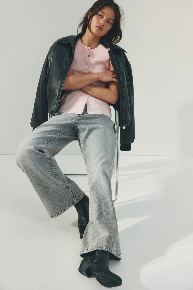 H&M Short-sleeved peplum cardigan