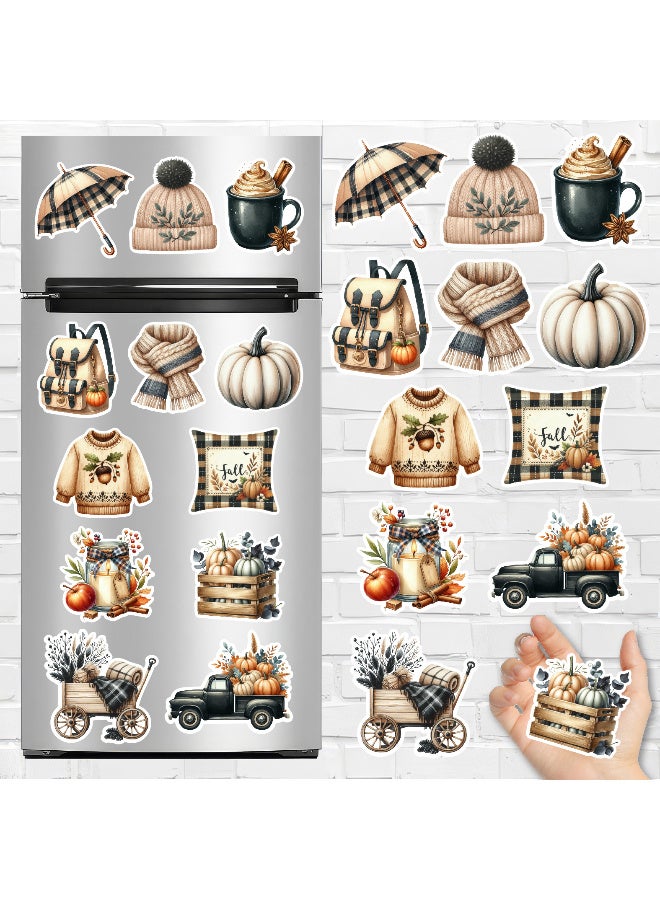 Autumn Fridge Magnets Set of 12 – Elegant Decorative Magnets with Fall Leaves, Pumpkins, and Cozy Autumn Designs for Refrigerator, Kitchen, and Home Décor, Seasonal Fall Decorations for Warm Home Style and Kitchen Aesthetic - Image 1