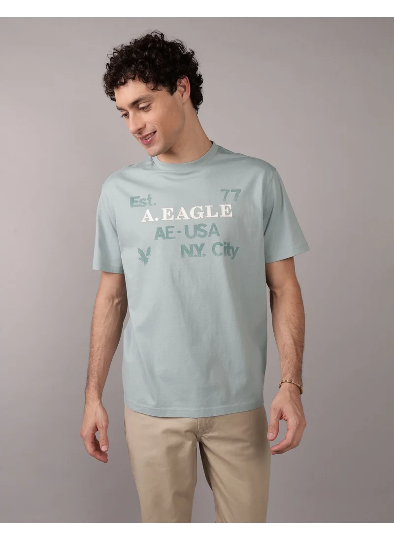 American Eagle AE Applique Logo Graphic T-Shirt