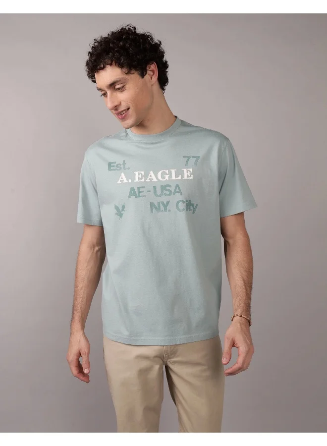 American Eagle AE Applique Logo Graphic T-Shirt