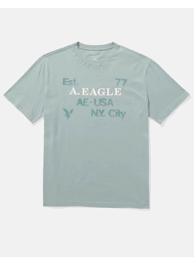 American Eagle AE Applique Logo Graphic T-Shirt