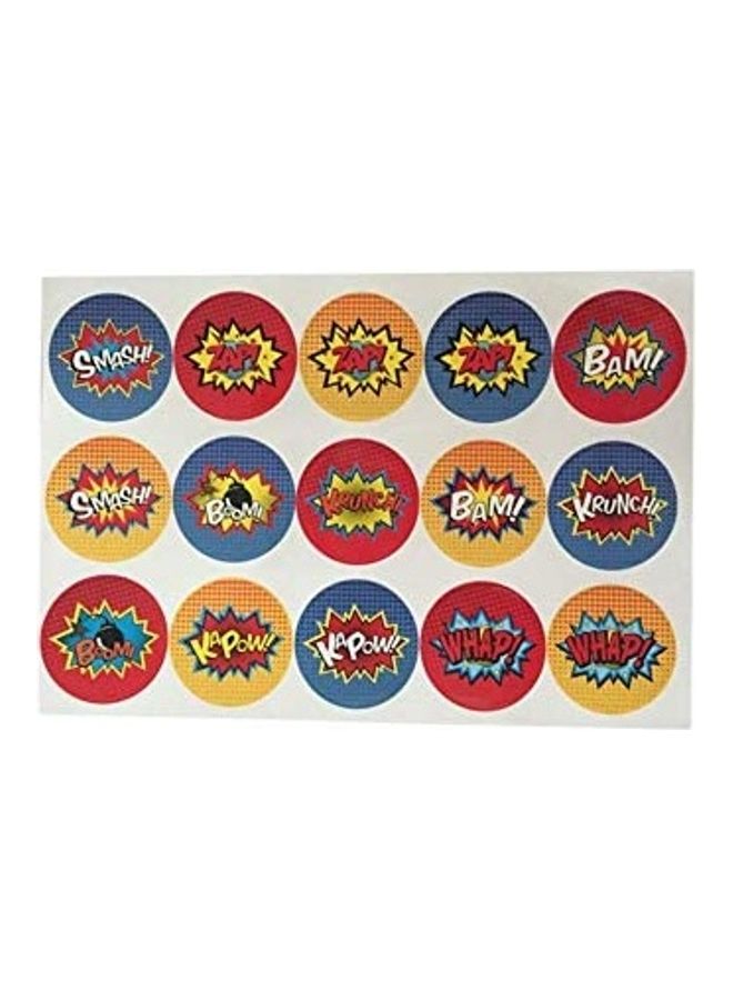 NIBEMINENT 3-Piece Superhero Cape And Mask Costume With Stickers Set 28inch - Image 2