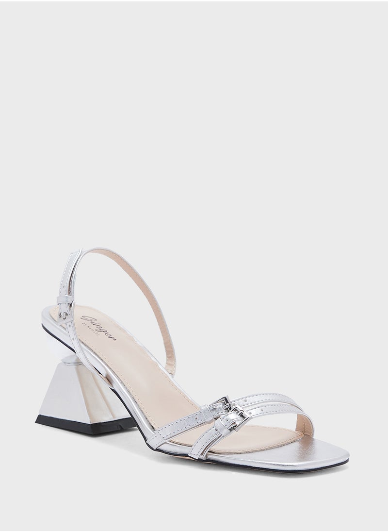 Ginger Interest Heel Back Strap Heel Sandal  - Image 2