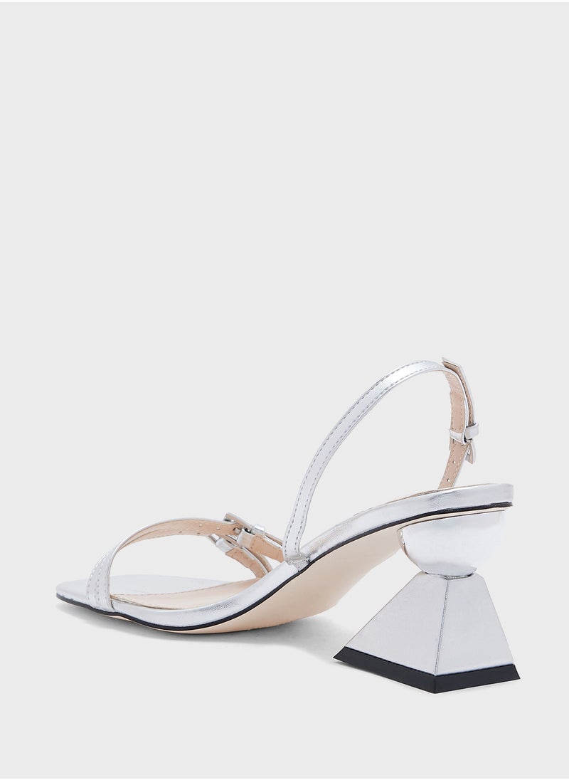 Ginger Interest Heel Back Strap Heel Sandal  - Image 3