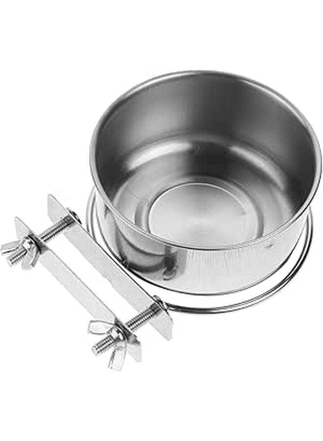 Raised Dog Cat Feeding Bowl Stand Stainless Steel 10cm Height Dual Screws Pet Food Water Bowls - Image 1