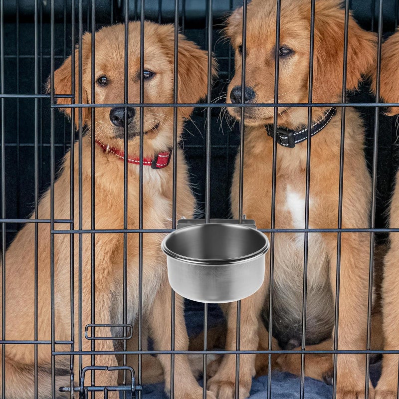 Raised Dog Cat Feeding Bowl Stand Stainless Steel 10cm Height Dual Screws Pet Food Water Bowls - Image 5