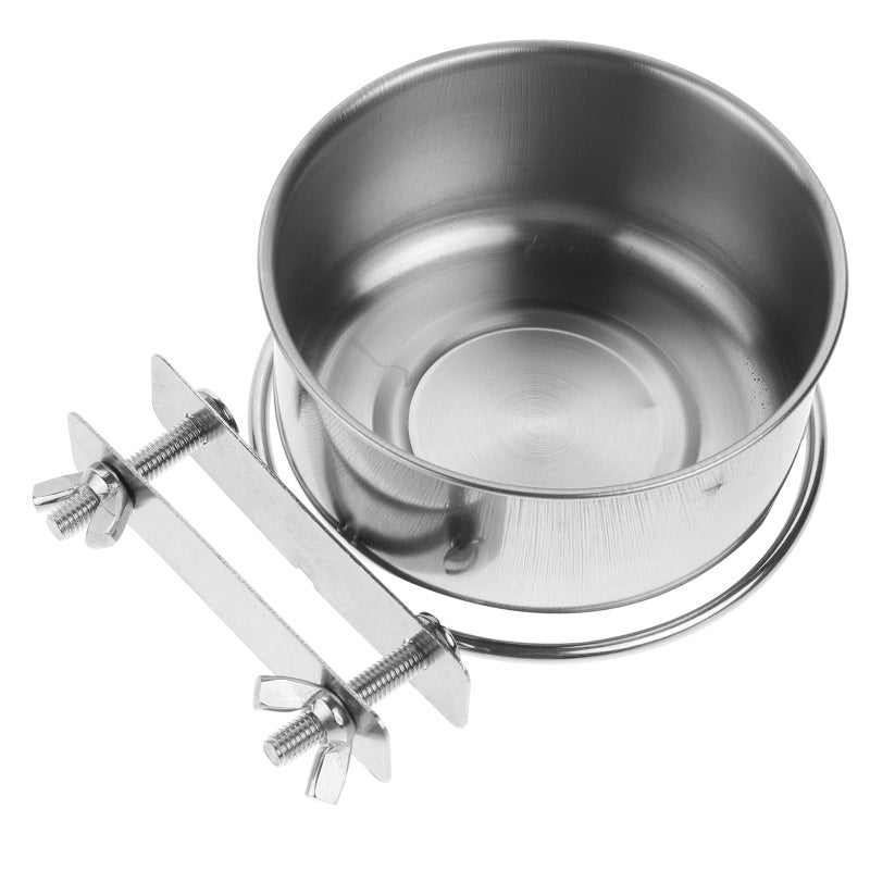 Raised Dog Cat Feeding Bowl Stand Stainless Steel 10cm Height Dual Screws Pet Food Water Bowls - Image 2