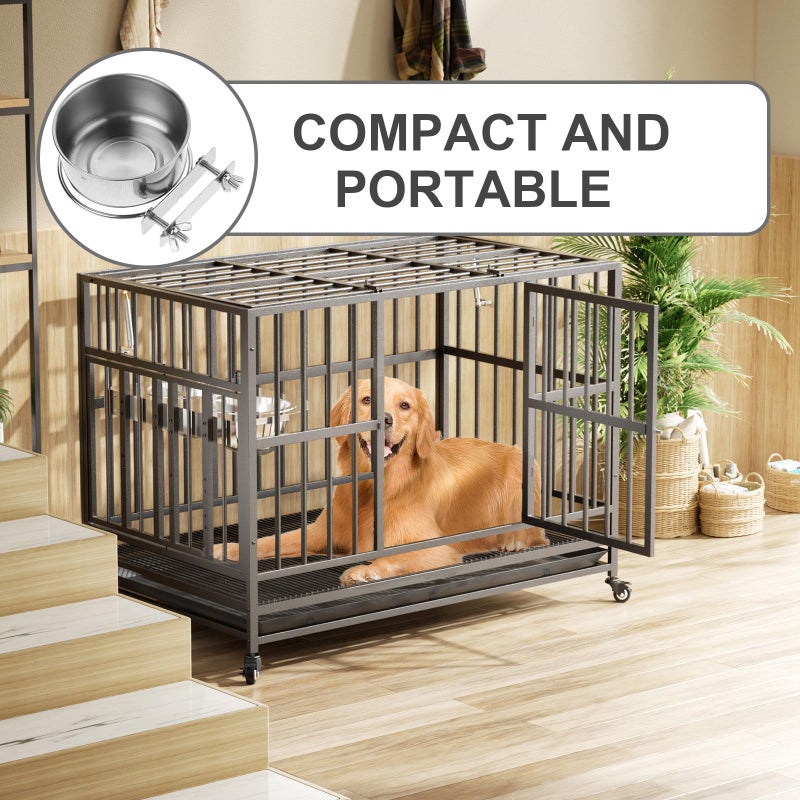 Raised Dog Cat Feeding Bowl Stand Stainless Steel 10cm Height Dual Screws Pet Food Water Bowls - Image 4