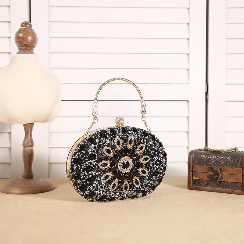 Explosions Sunflower Evening Bag Fashion Banquet Clutch Bag Dress Evening Bag Diamond-Studded Bag Party Bag - Image 1