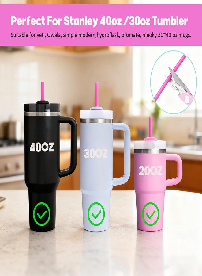 Haundry 200Pcs Colorful Disposable Straws for 40 OZ Tumbler, Extra Long Straws Disposable for Stanley 30 Oz 40 Oz Tumbler, Straw Individually Wrapped for Tumblers, Iced Coffee, Milk, Juice, Home, Party Use - Image 4