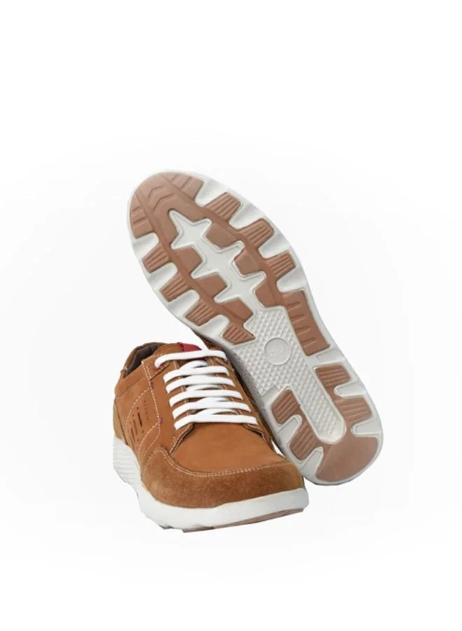 ATTILIO Mens Casual Shoes Versatile Fashion Lightweight Sports Lace up Breathable Casual Sneakers Cool Breathable Flat Hiking Shoes Soft Sole Tan Brown