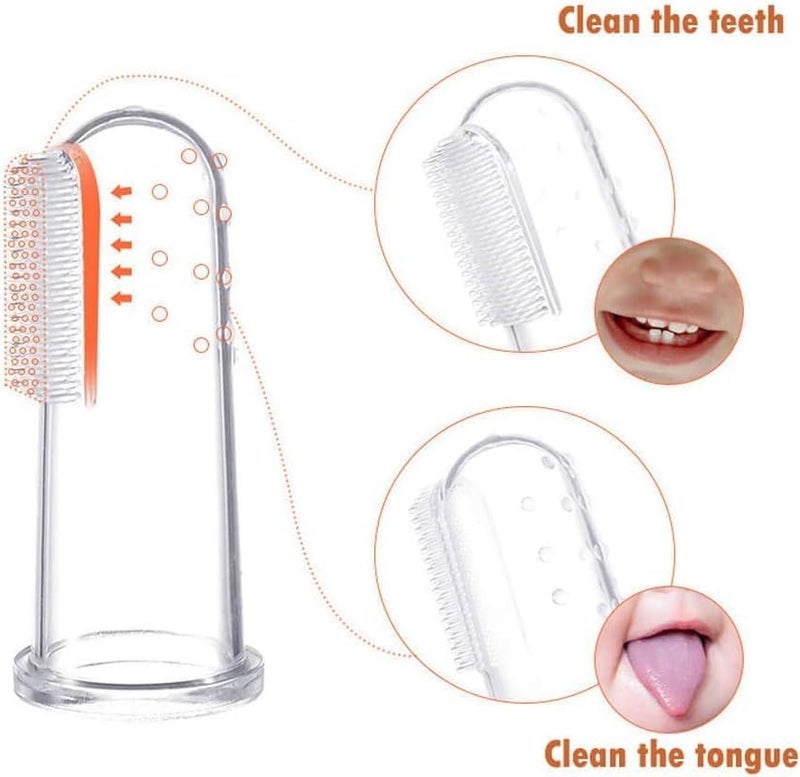 Baby Finger Brush Silicon Made Food Grade Quality with Storage Case Pack Of-3 (Multicolor) - Image 2