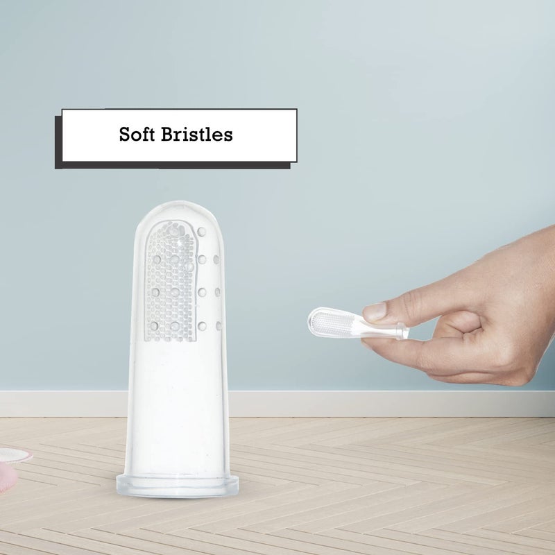 Baby Finger Brush Silicon Made Food Grade Quality with Storage Case Pack Of-3 (Multicolor) - Image 5