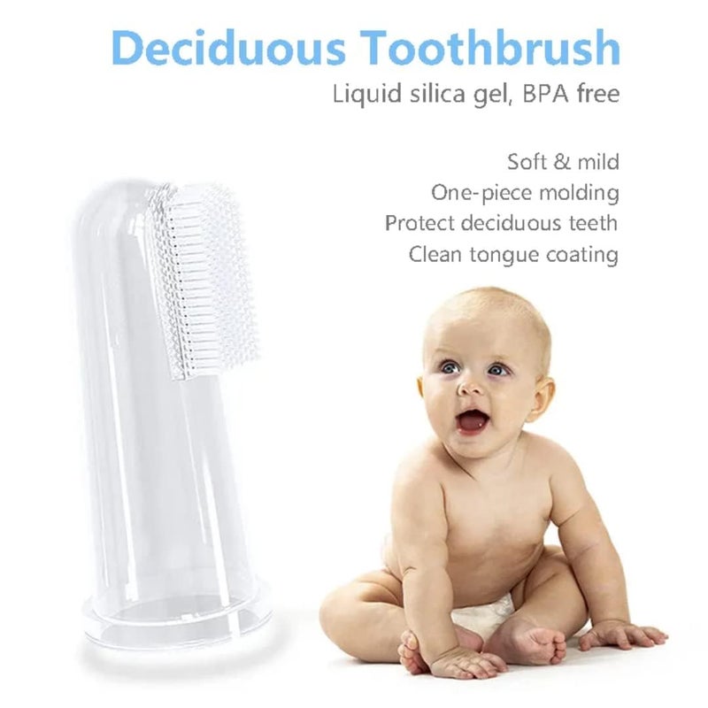 Baby Finger Brush Silicon Made Food Grade Quality with Storage Case Pack Of-3 (Multicolor) - Image 3