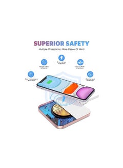 AGPtek 15W Fast Wireless Charger Qi Wireless Charging Pad 7.5W Charging for iPhone 12/11/XR/XS/8 Plus,AirPods Pro,10W Fast Charging Samsung Galaxy S20/S10/S9/Note 8/S8/S7,Huawei P30 Pro (White), USB  - Image 5