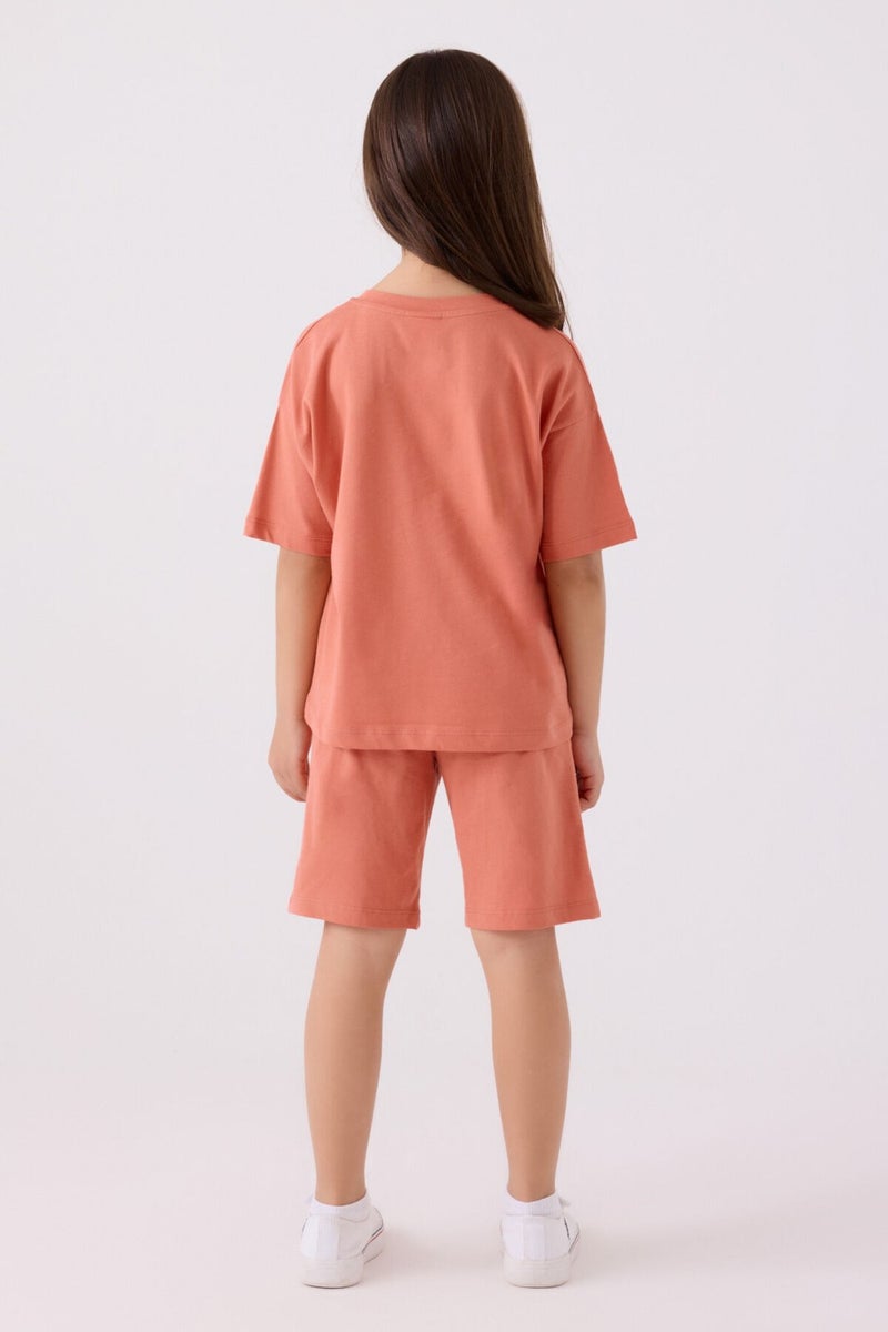 U.S. Polo Assn. Girls Peach Bermuda Set  - Image 5