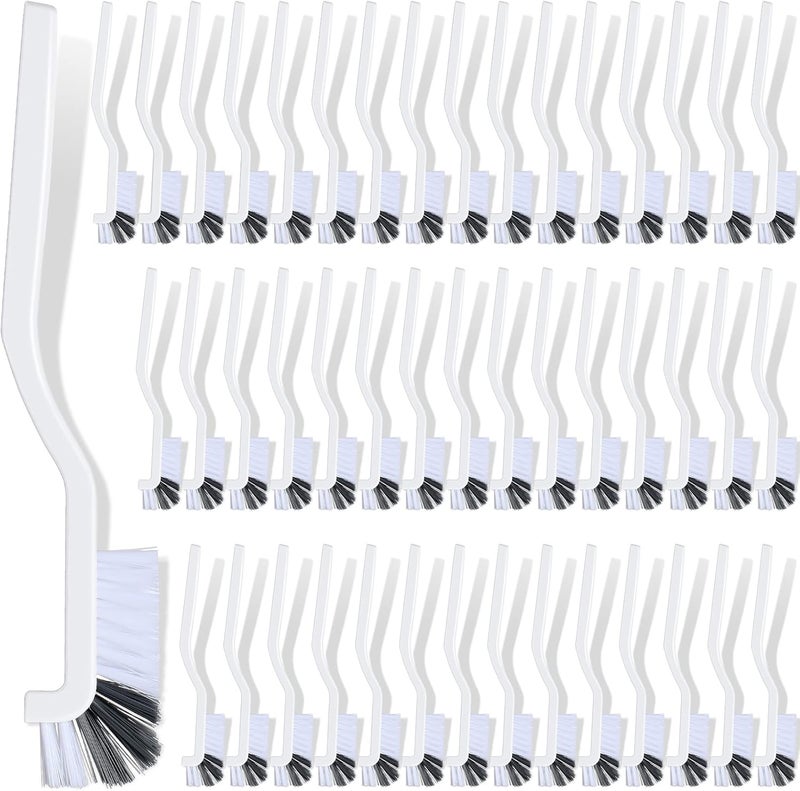 Rtteri 48 Pcs Kitchen Scrub Brush Bulk Plastic Sink Bathroom Cleaning Edge Corner Brush for Household Bottle Dish Tile Lines Window Track Crevice with Stiff Bristle - Image 1