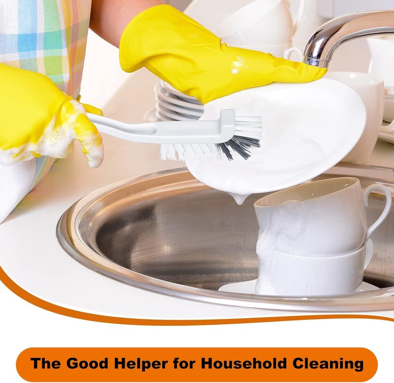 Rtteri 48 Pcs Kitchen Scrub Brush Bulk Plastic Sink Bathroom Cleaning Edge Corner Brush for Household Bottle Dish Tile Lines Window Track Crevice with Stiff Bristle - Image 5