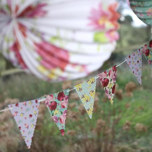 Talking Tables 50pcs Floral Afternoon Tea Party Decorations Tea Party Set Pretty Paper Plates Floral Napkins Tea cups Bunting for Birthday Mother's Day Bridal Shower Baby Shower for 16 Guests - Image 5