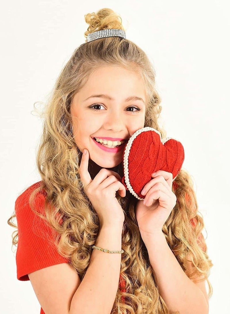 NIBEMINENT Rhinestone Hair Accessories Bun,4 Pcs Bun Clip Large with Tassel - Image 2