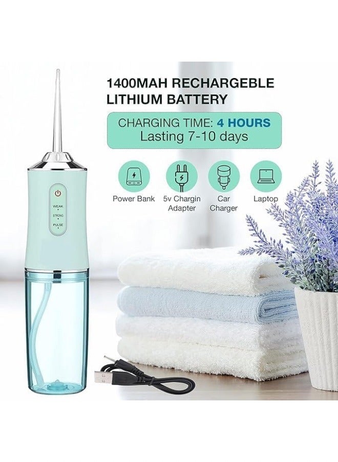 Water Flosser Professional, Electric Dental Flosser Teeth Cleaner, 4 Jet Nozzles, 3 Cleaning Modes, IPX7 Waterproof, USB C Rechargeable, Portable Oral Care for Home Travel, White - Image 4