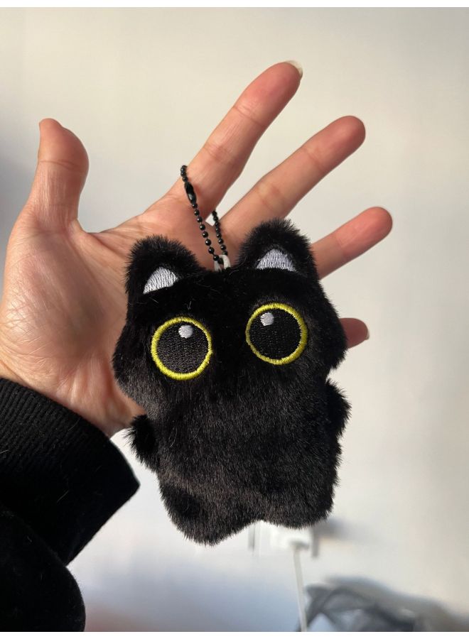 Squeaky Doll Batch Plush Doll Pendant Cartoon Student Schoolbag Hanging Couple Keychain Wedding Gift-Specifications:Little Black Cat Squeaks - Image 1