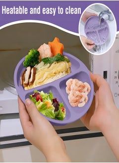 iMissiu Baby Feeding Set 9 Piece, Baby Led Weaning Utensils Set Includes Suction Bowl and Plate, Baby Spoon and Fork, Sippy Cup with Straw and Lid, Baby Feeding Supplies  - Image 4