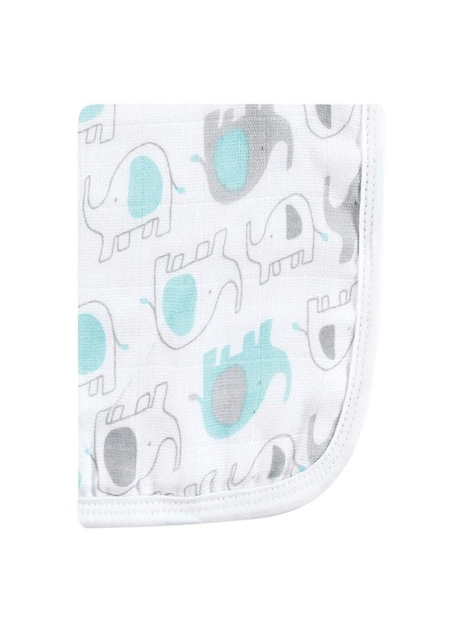 Luvable Friends Unisex Baby Muslin Washcloths, Basic Elephant, One Size - Image 3