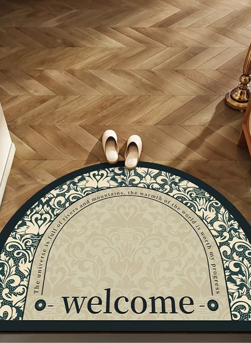 LOOPITYS 50x80cmHalf Circle Rug Front Personalised Doormats Entrance Door Welcome Indoor Mats Round Outdoor Outside Inside Rug for Back Door,carpet - Image 1