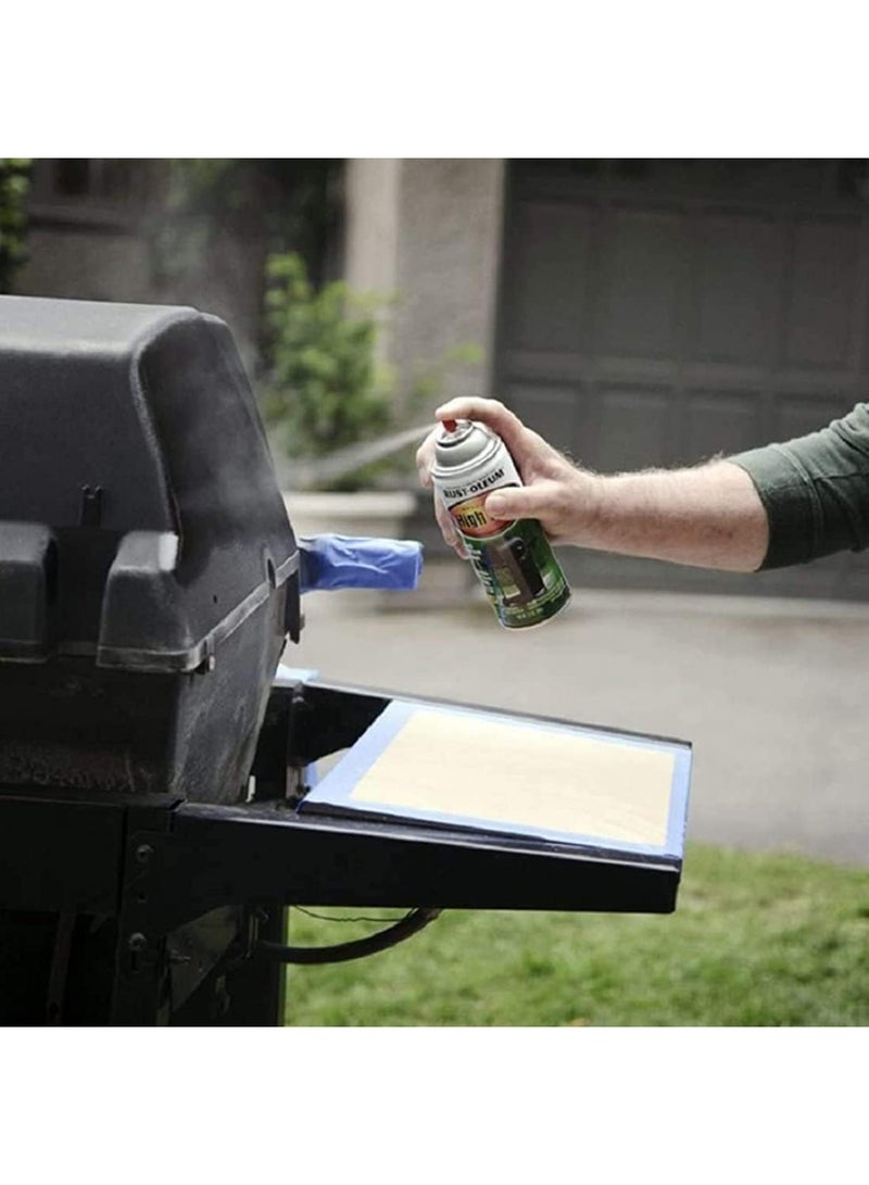 RUST-OLEUM High Heat Spray Paint, Flat BBQ Black, 12 oz – Tough Protective Enamel, Resists Heat up to 1200°F, Stops Rust -7778830 - Image 2