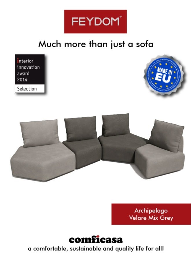 FEYDOM Archipelago Modular Sofa - Velare Mix Grey 