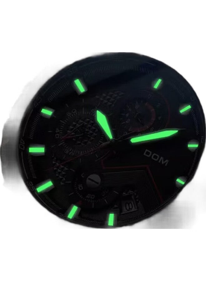 DOM ساعة ميكانيكية أوتوماتيكية للرجال من بلاك نايت، رياضية، مقاومة للماء، مضيئة، ساعة عصرية للرجال، هدية - Image 2