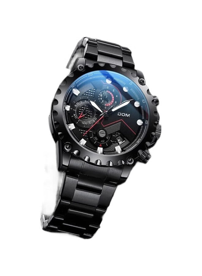 DOM ساعة ميكانيكية أوتوماتيكية للرجال من بلاك نايت، رياضية، مقاومة للماء، مضيئة، ساعة عصرية للرجال، هدية - Image 3