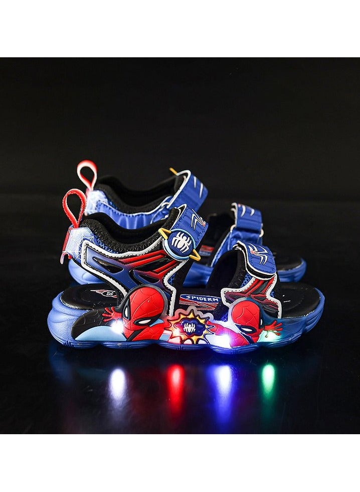 KUYING New Spider Man Shining Shoes Big Boys Soft Sole Beach Shoe - Image 1